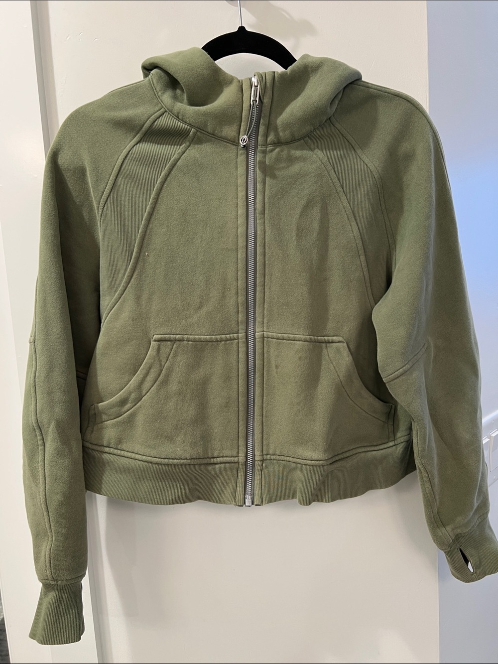 lululemon athletica Olive Green Full-Zip Hooded Puffer Jacket